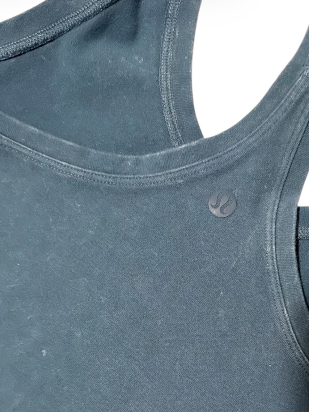 LULULEMON Acidwash Blue Racerback Tank with Logo